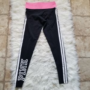 PINK VS Yoga Leggings Logo Black XS